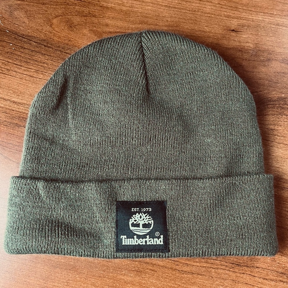 Timberland Olive Green Hat Beanie In Like new condition